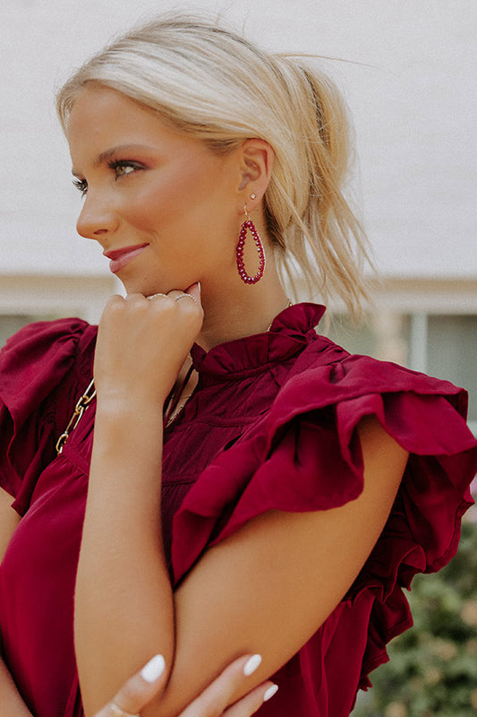 Coasting Through Amalfi Earrings In Wine