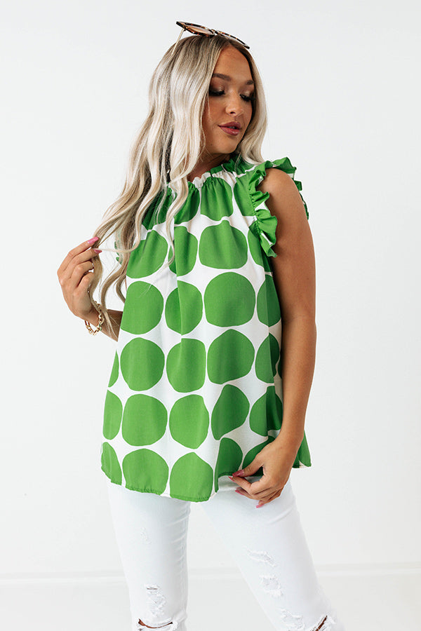 Brunch And Go Shift Top In Kelly Green