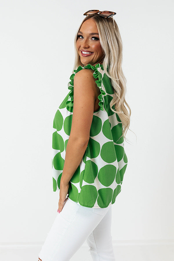 Brunch And Go Shift Top In Kelly Green