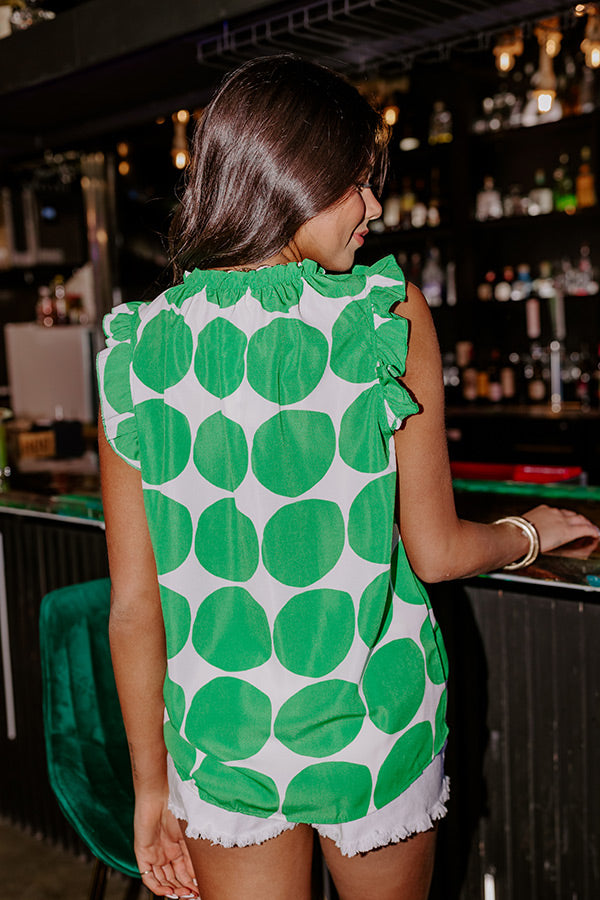 Brunch And Go Shift Top In Kelly Green