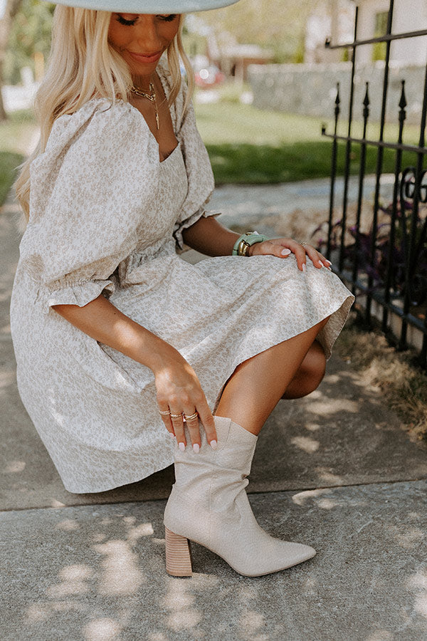 The Valley Faux Leather Boot In Iced Latte