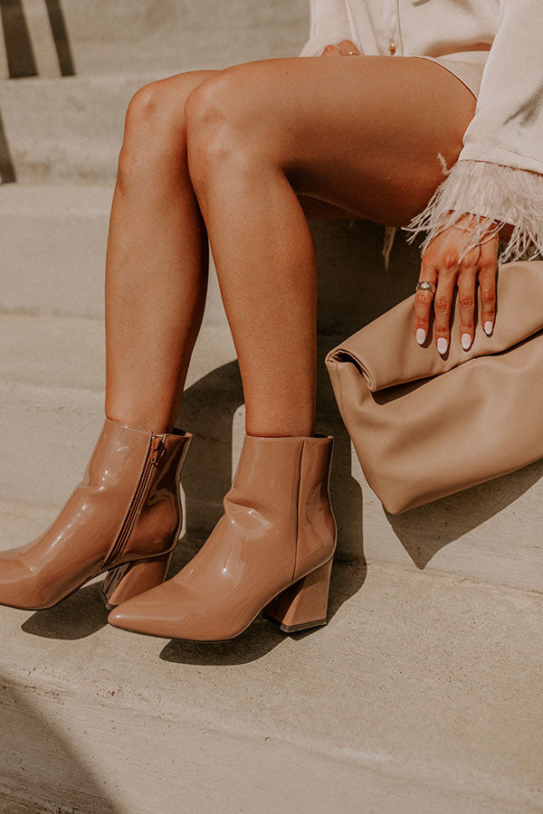 The Rowe Patent Bootie in Tan