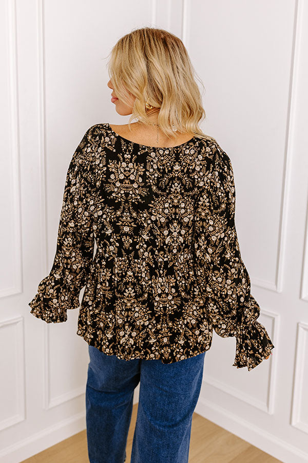 Enjoy The Daylight Babydoll Top In Black Curves