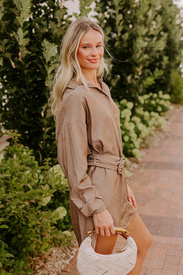 A Phone Call Away Dress In Mocha