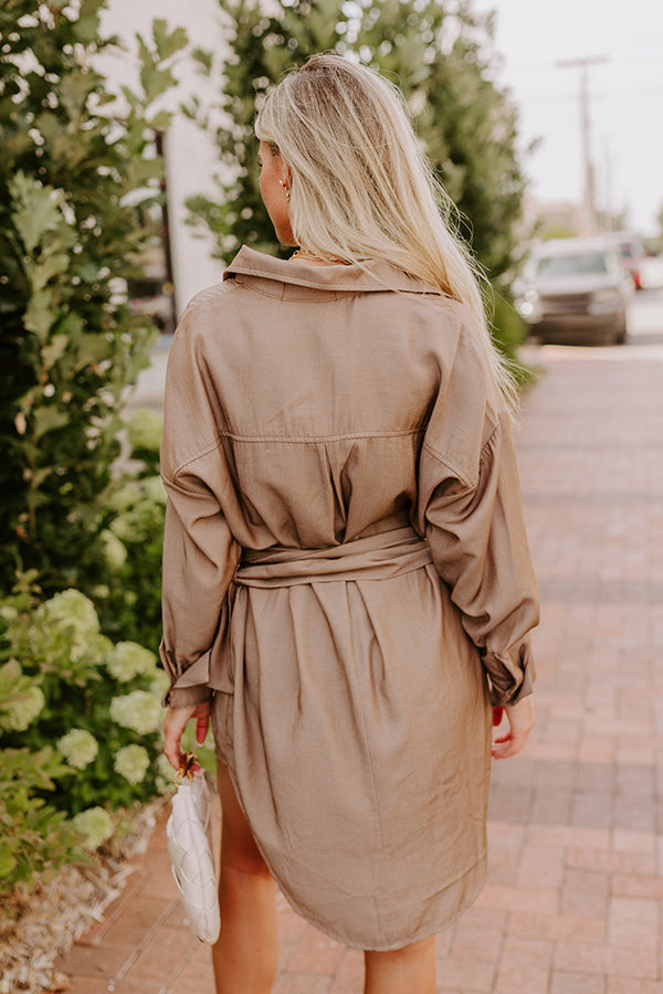 A Phone Call Away Dress In Mocha