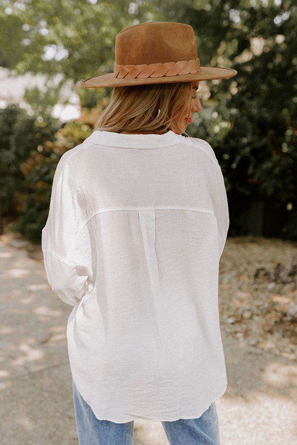 Wisteria Avenue Button Up In Cream