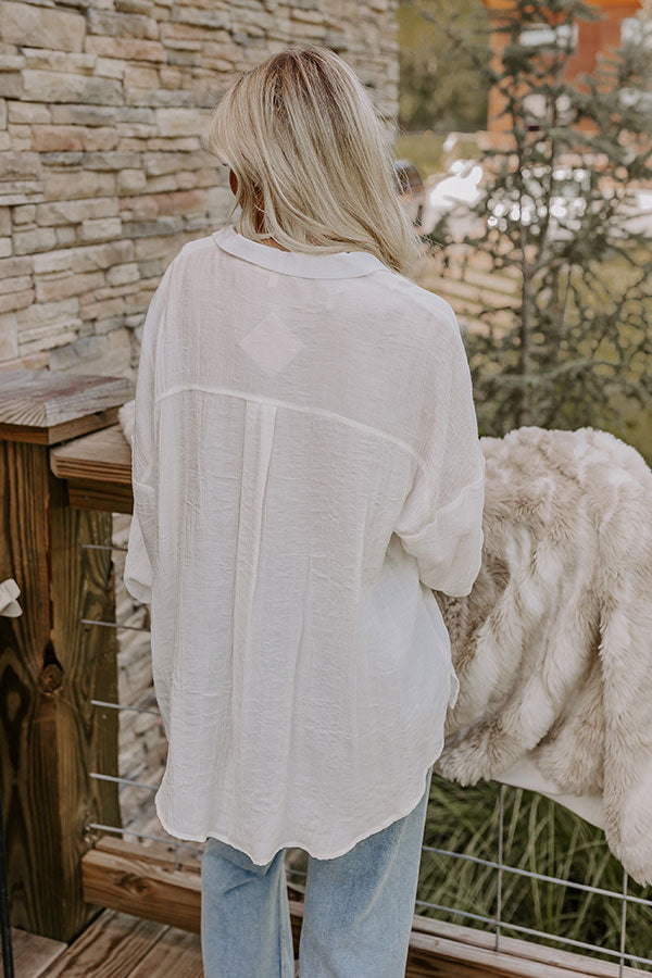 Wisteria Avenue Button Up In Cream