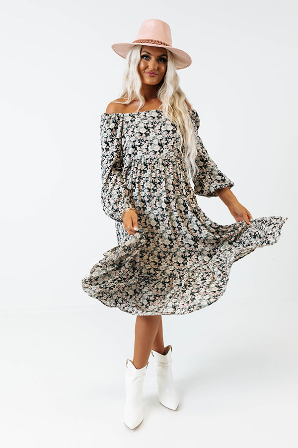 Feel The Beat Floral Midi