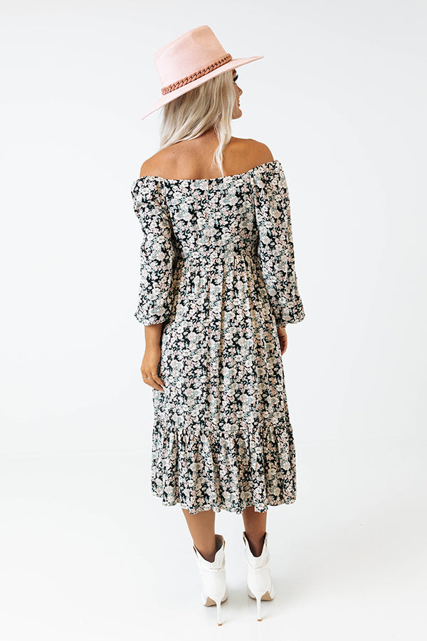 Feel The Beat Floral Midi
