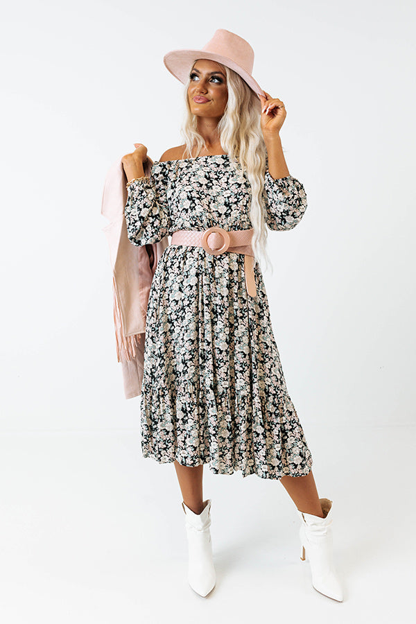 Feel The Beat Floral Midi