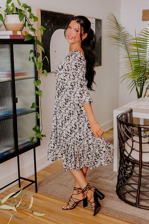 Feel The Beat Floral Midi