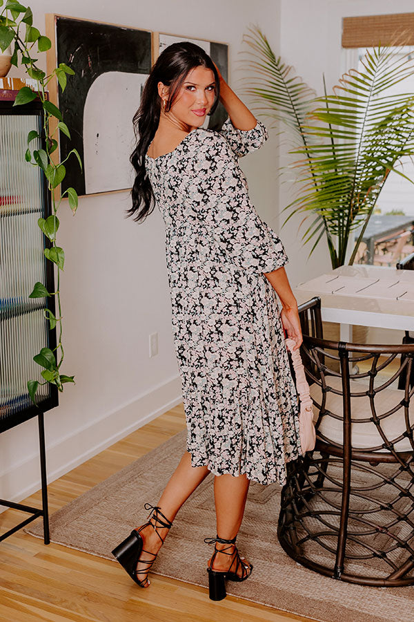Feel The Beat Floral Midi