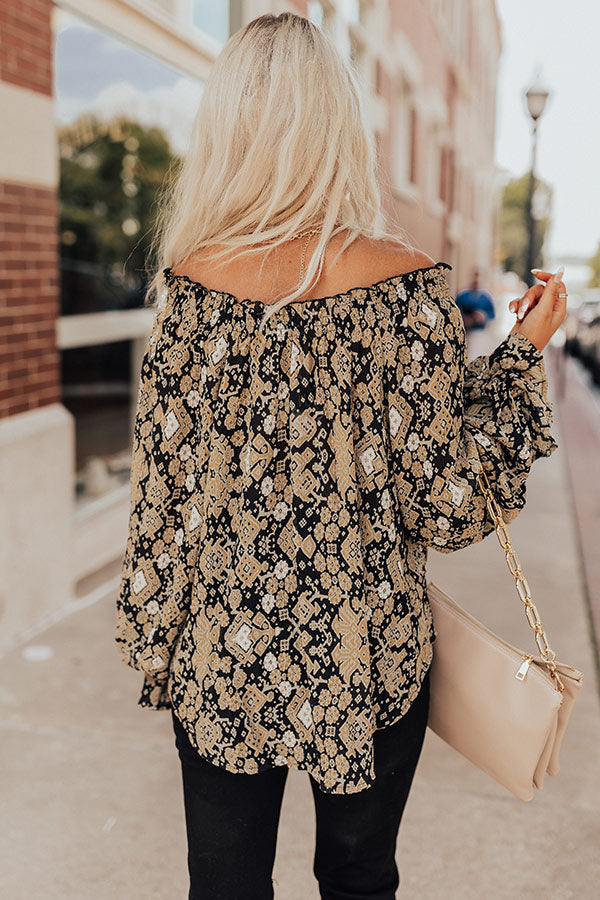 Moody Vibes Shift Top in Black