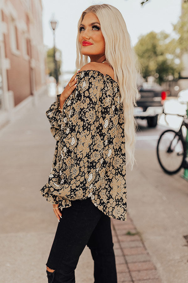Moody Vibes Shift Top in Black