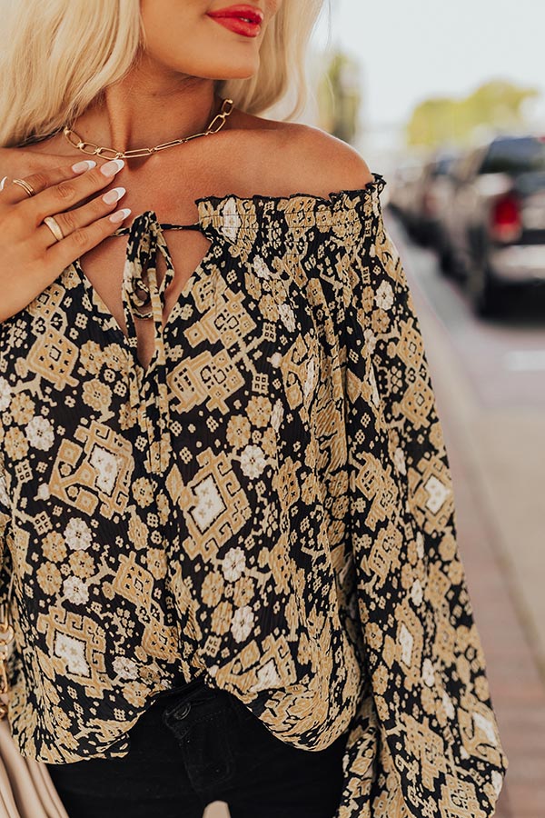 Moody Vibes Shift Top in Black