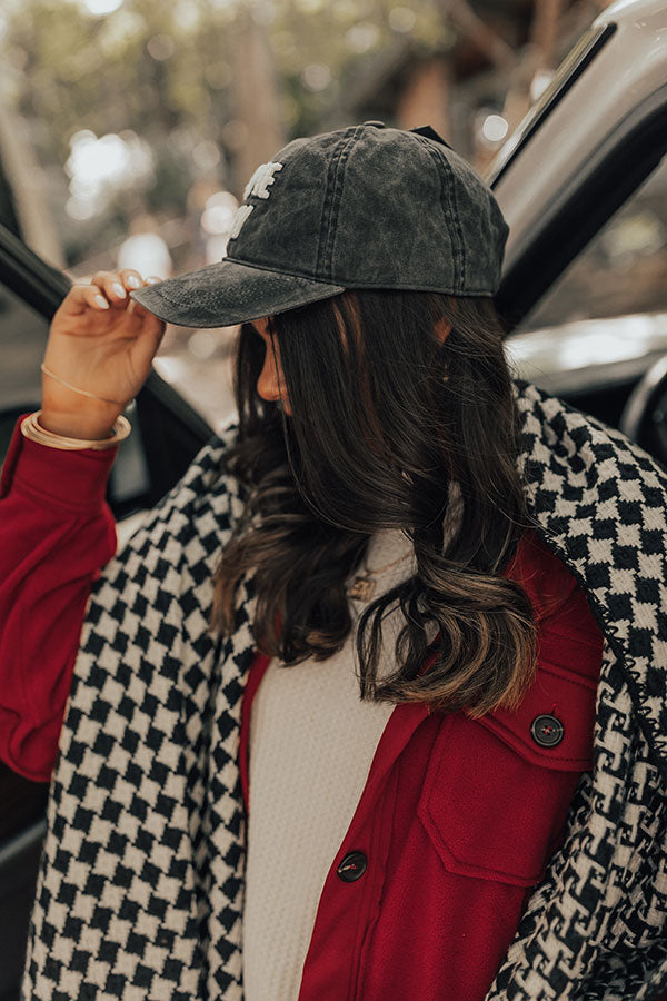 Game Day Baseball Cap In Vintage Black