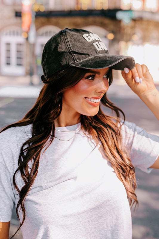 Game Day Baseball Cap In Vintage Black