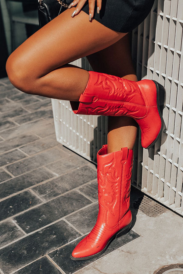 The Garth Faux Leather Cowboy Boot