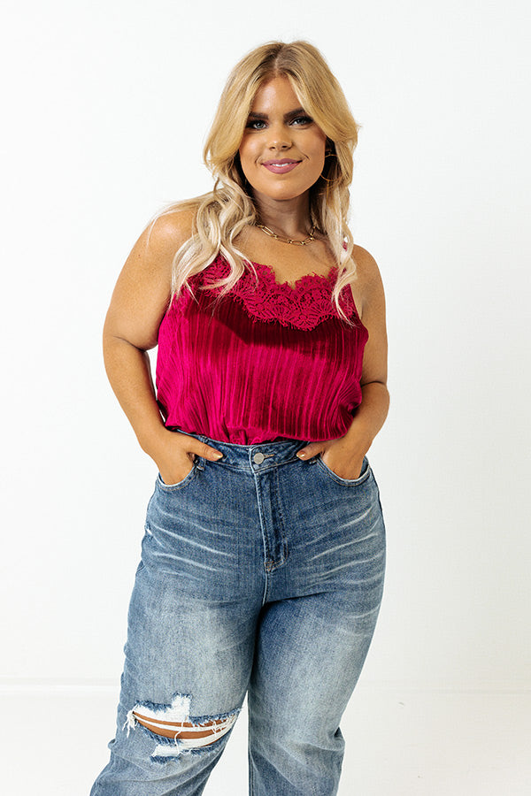 Finding Romance Velvet Tank In Rose Curves
