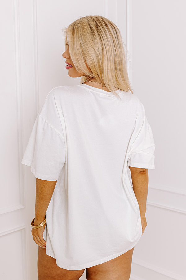 Dreamer World Tour Graphic Tee In White Curves