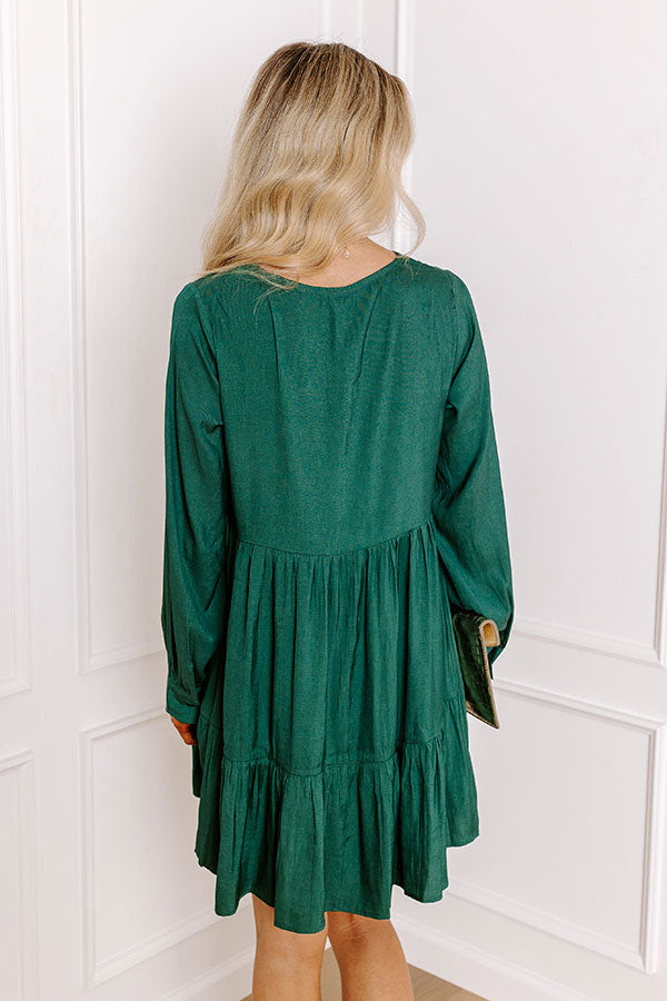 Autumn Brunch Babydoll Dress In Hunter Green Impressions Outlet Autumn Brunch Babydoll Dress In Hunter Green Impressions Outlet