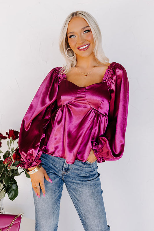 Genuine Reaction Babydoll Top In Sangria