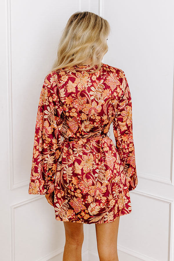 Tuscany Touring Satin Wrap Dress
