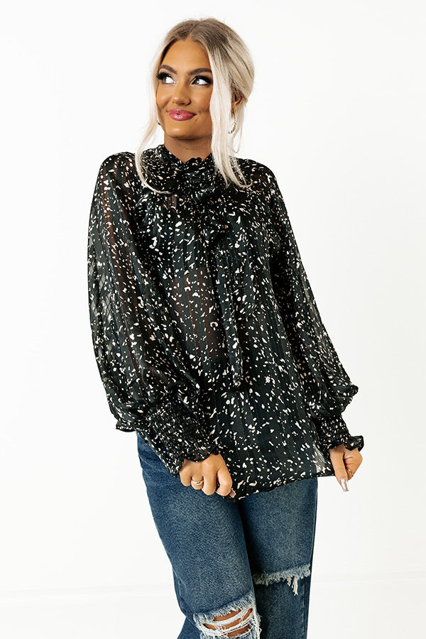 Forever Chic Shift Top In Black
