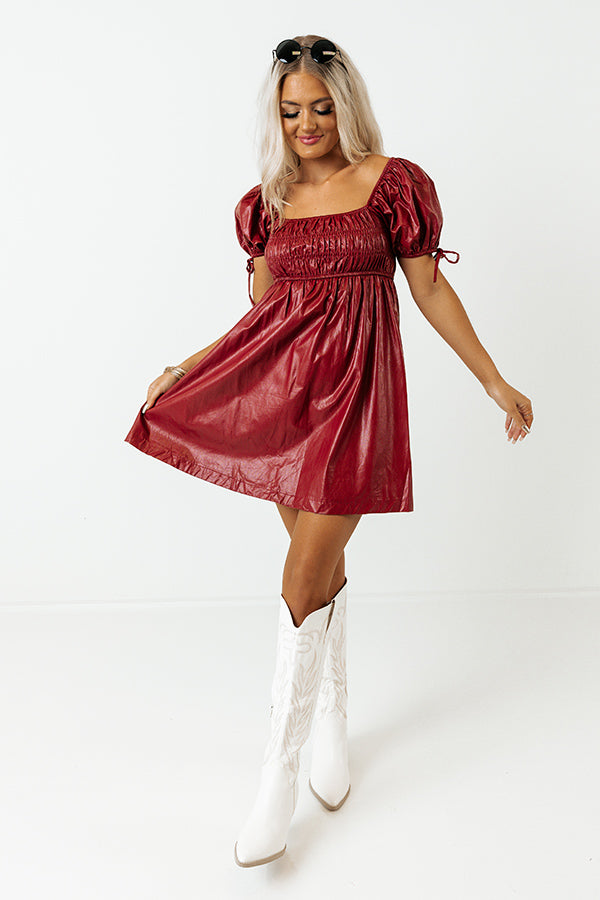 The Blossom Faux Leather Dress