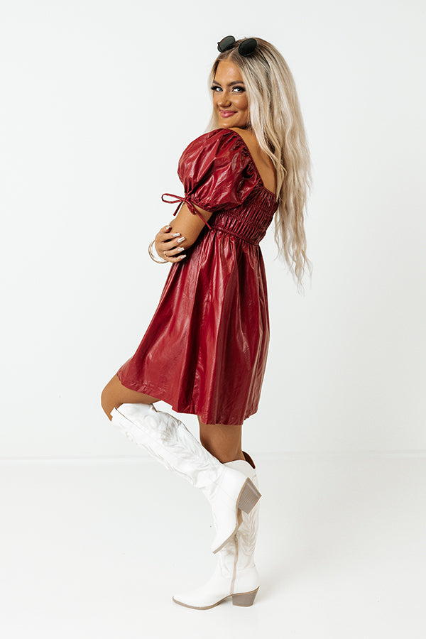 The Blossom Faux Leather Dress