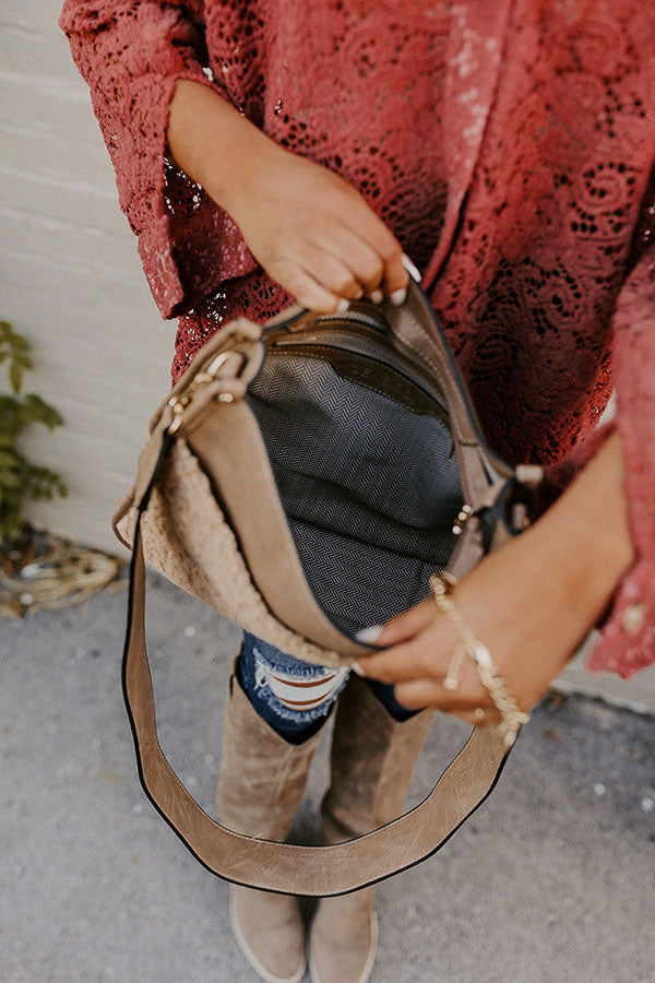 Visiting Town Faux Leather Crossbody