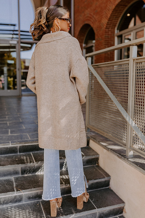 Fall Retreat Cardigan In Mocha