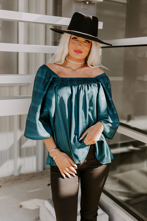 Ideal Day Shift Top In Teal