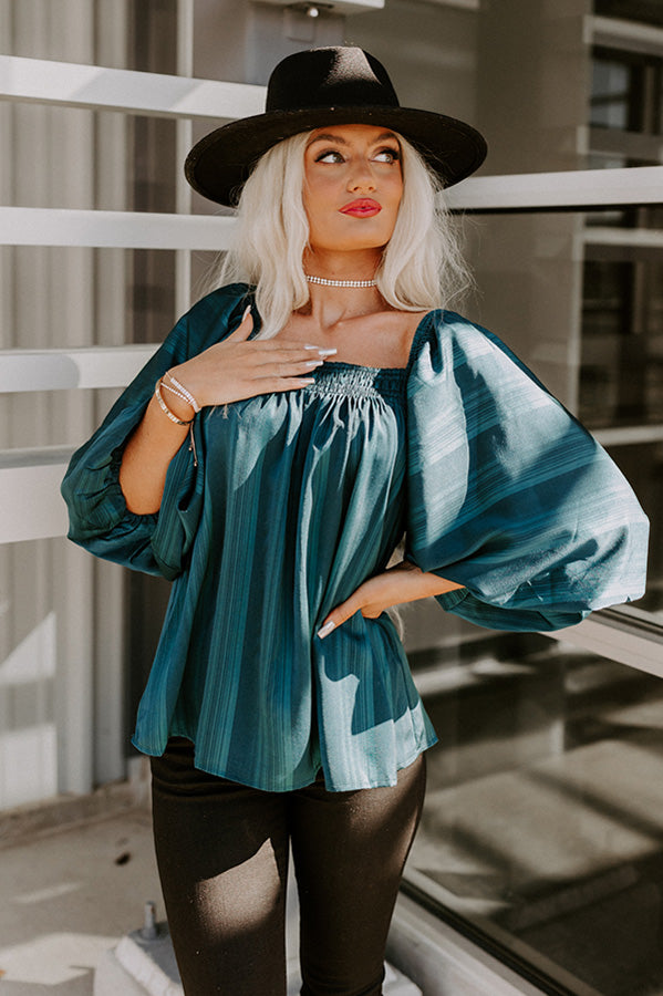 Ideal Day Shift Top In Teal