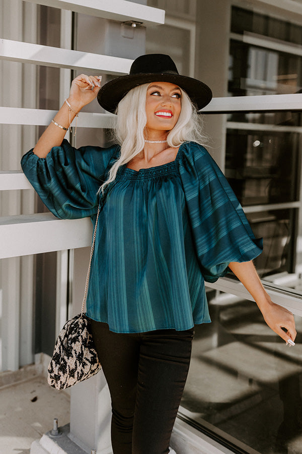 Ideal Day Shift Top In Teal