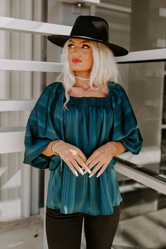 Ideal Day Shift Top In Teal
