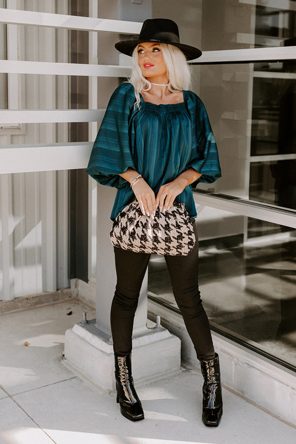 Ideal Day Shift Top In Teal