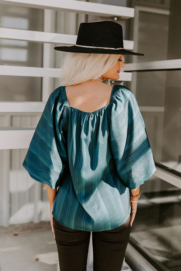 Ideal Day Shift Top In Teal
