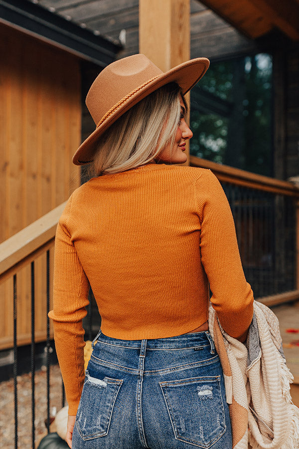 Autumn Allure Top In Pumpkin