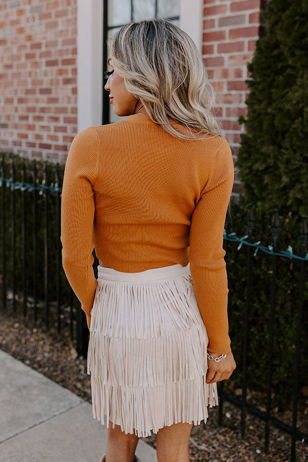 Autumn Allure Top In Pumpkin