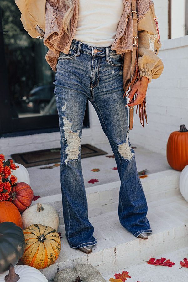 Judy Blue The Athena High Waist Distressed Flare
