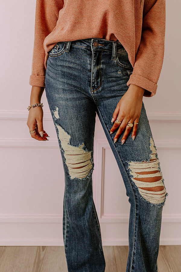 Judy Blue The Athena High Waist Distressed Flare