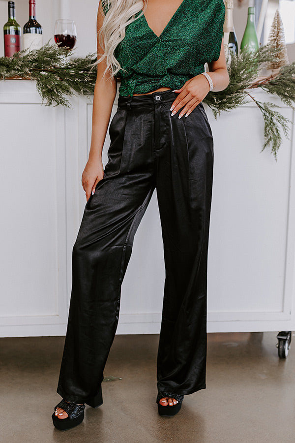 Destiny High Waist Satin Pants