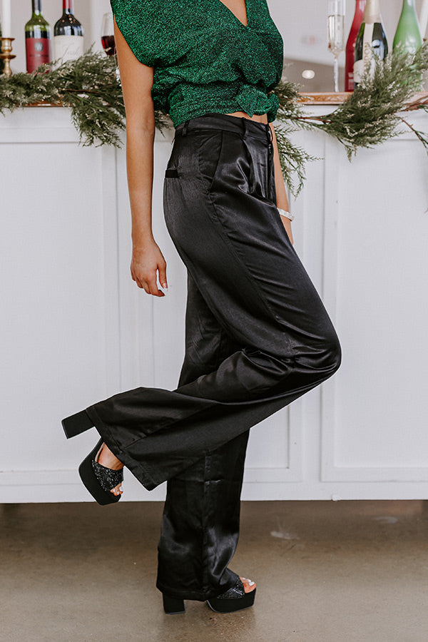Destiny High Waist Satin Pants