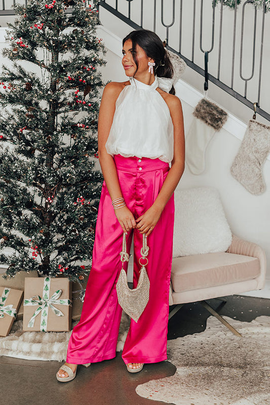 New York Groove High Waist Satin Pants