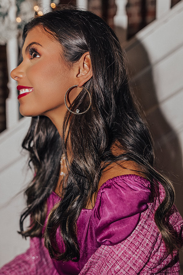 Prosecco Fizz Hoop Earrings