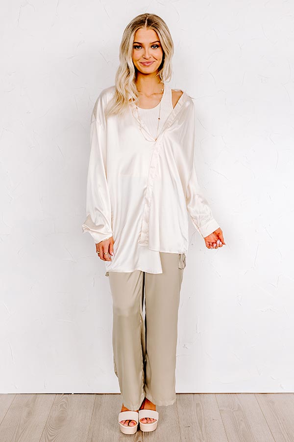 Famous Feels Satin Tunic Dress