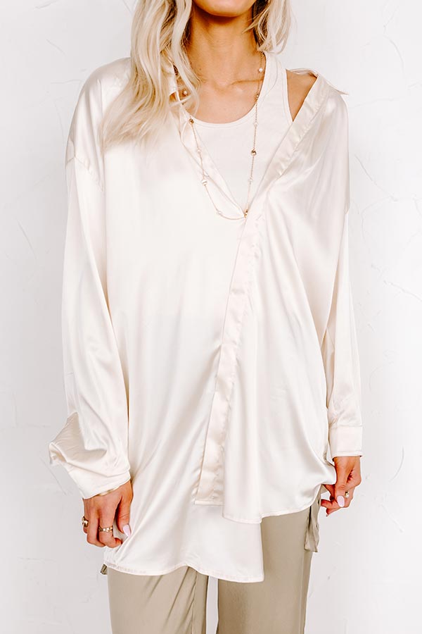 Famous Feels Satin Tunic Dress