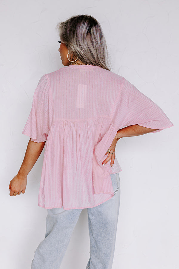 The Lucky One Babydoll Top In Pink