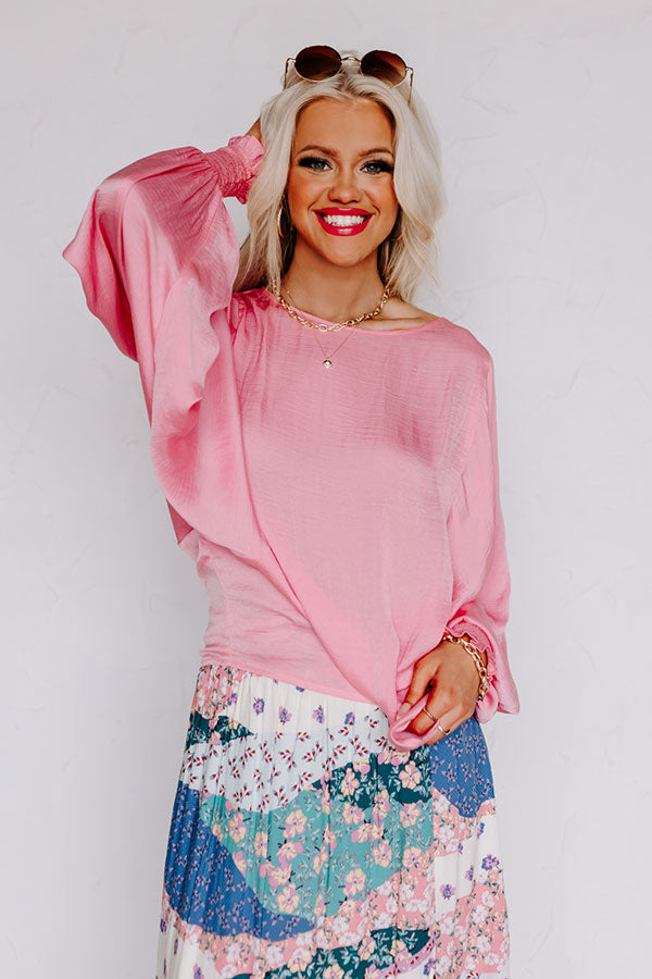 Saturday Night Premiere Shift Top in Pink
